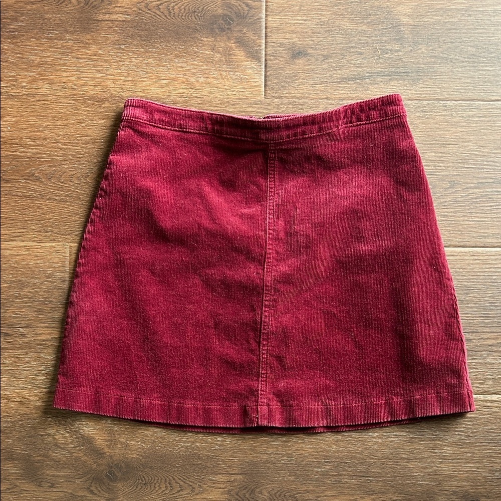 Forever 21 Burgundy Corduroy Mini Skirt | Corduroy Skirt | Corduroy Mini Skirt